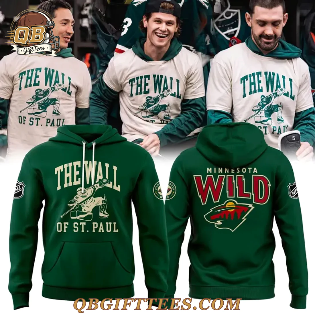 Minnesota Wild The Wall Of ST. Paul Edition Green Hoodie Minnesota Wild The Wall Of ST. Paul Edition Green Hoodie