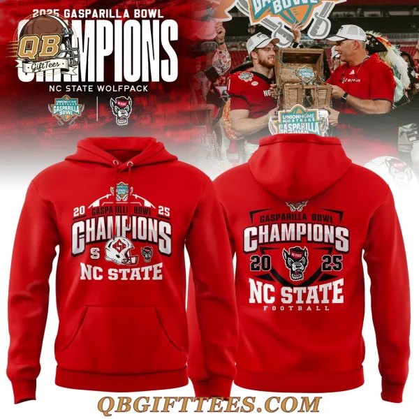 NC State Wolfpack Gasparilla Bowl Champions 2025 Edition Hoodie