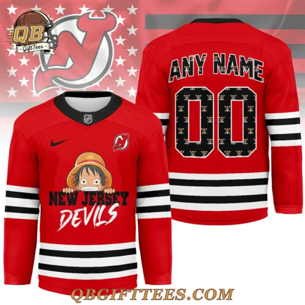 New Jersey Devils x One Piece Hockey Jersey