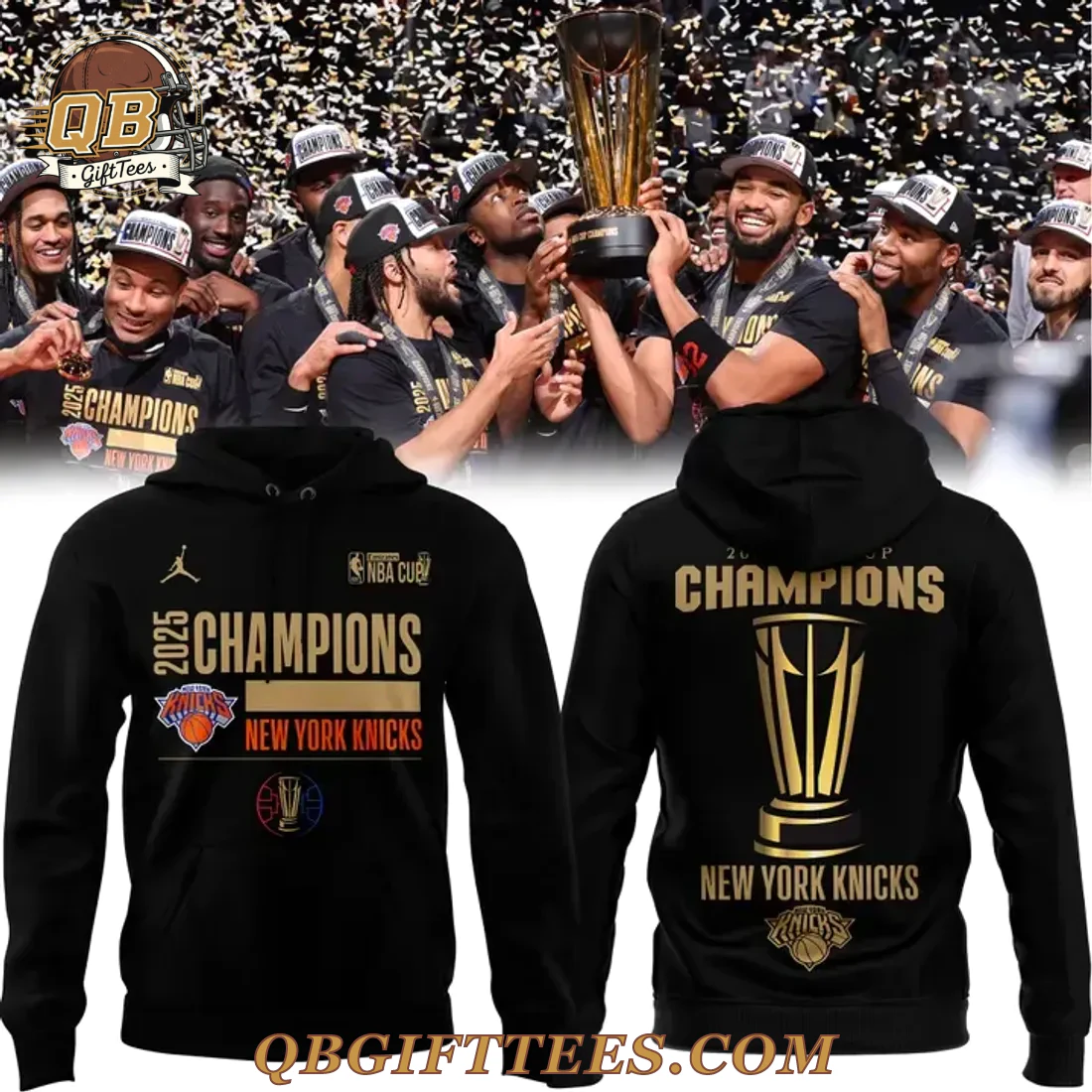 New York Knicks 2025 NBA Cup Champions Locker Room Hoodie New York Knicks 2025 NBA Cup Champions Locker Room Hoodie
