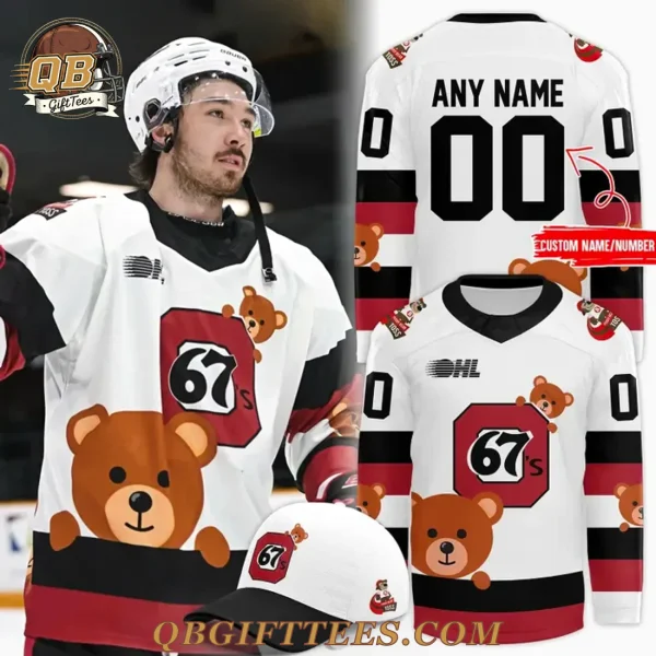 Ottawa 67s Teddy Bear Toss Edition Hockey Jersey