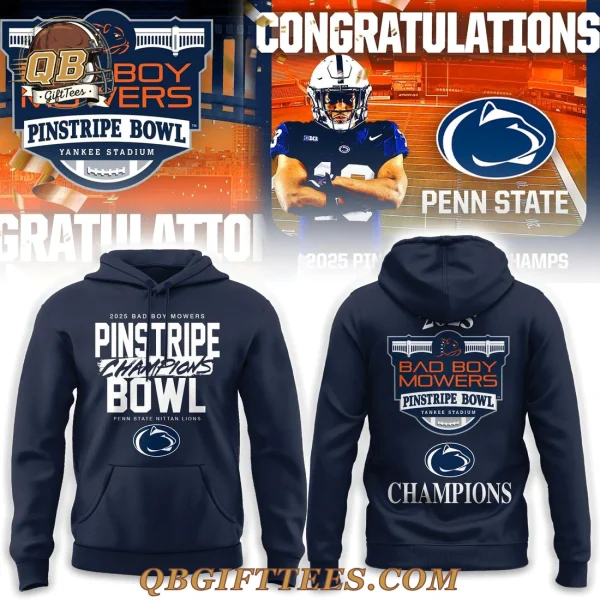 Penn State Nittany Lions Pinstripe Bowl Champions Limited Edition Hoodie