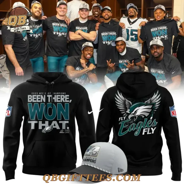Philadelphia Eagles Black 2025  East Champions Edition For Fan Hoodie