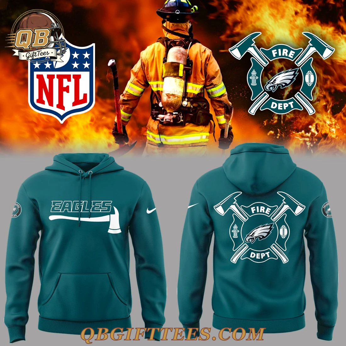 Philadelphia Eagles Firefighter Appreciation Hoodie Philadelphia Eagles Firefighter Appreciation Hoodie
