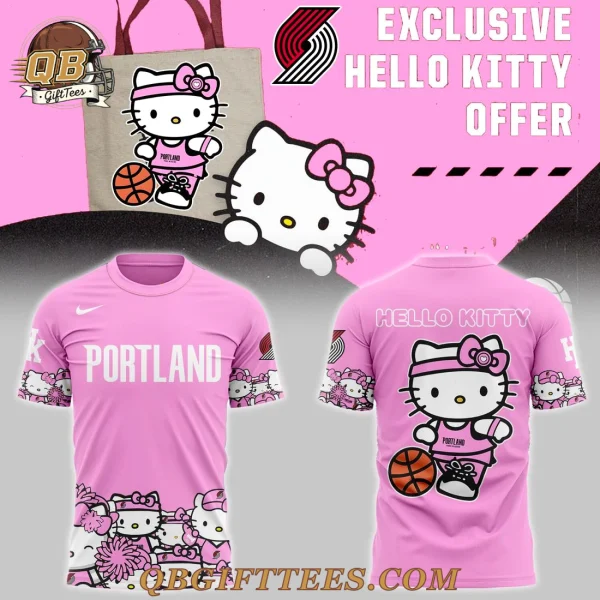 Portland Trail Blazers x Hello Kitty Pink Shirt