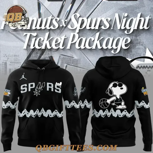 San Antonio Spurs x Peanuts Night Edition Black Hoodie