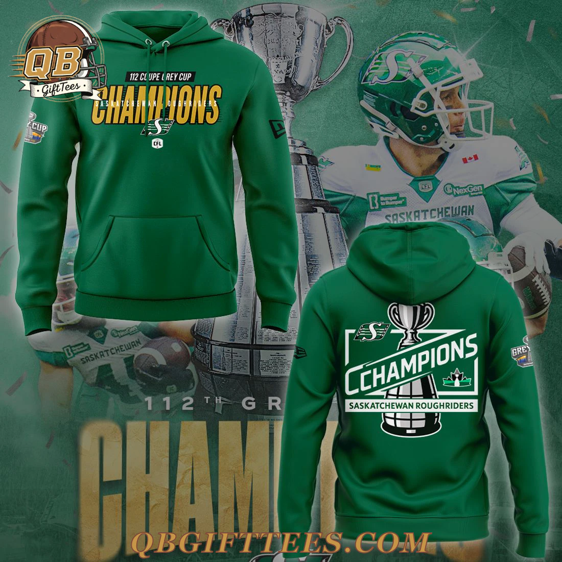 Saskatchewan Roughriders Grey Cup Champions 2025 Limited Edition Hoodie Saskatchewan Roughriders Grey Cup Champions 2025 Limited Edition Hoodie