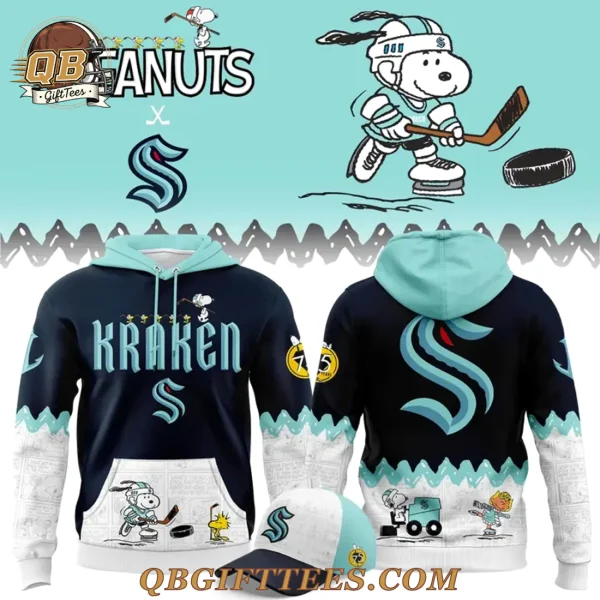 Seattle Kraken Peanuts Night Snoopy 2025 Edition Hoodie