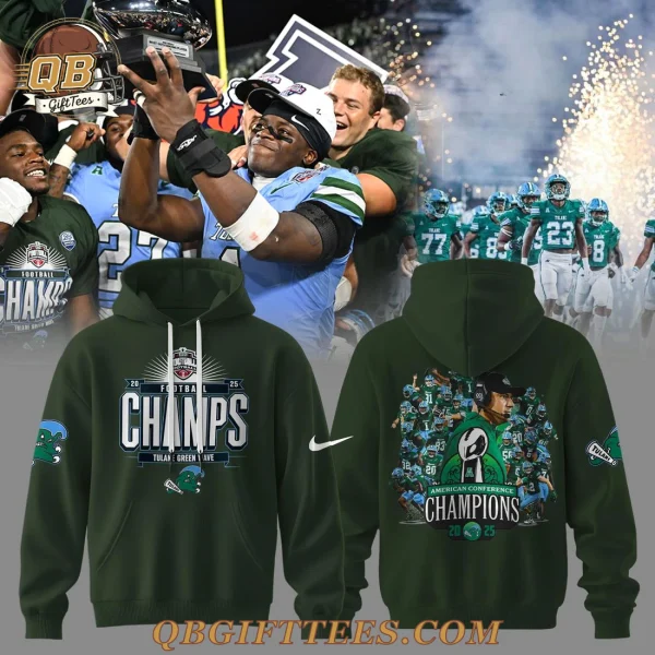 Tulane Green Wave American Football Champions 2025 Special Edition Hoodie