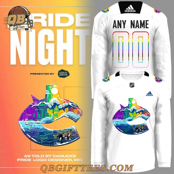 Vancouver Canucks Pride Night Gift For Fans Edition Custom Name Hockey Jersey