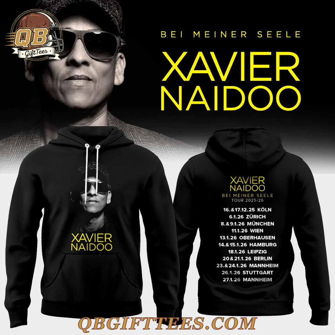 Xavier Naidoo Bei Meiner Seele Tour Edition Hoodie Xavier Naidoo Bei Meiner Seele Tour Edition Hoodie