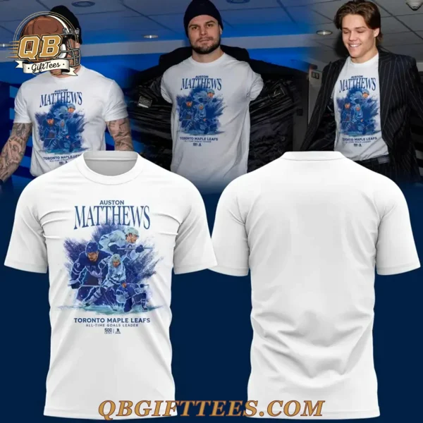 Auston Matthews Maple Leafs All Time Goals Leader Limited Edition Shirt