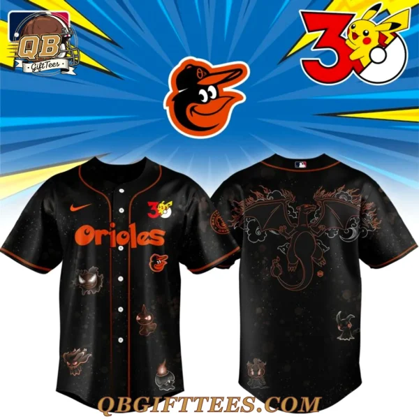 Baltimore Orioles x Pokemon 30th Anniversary Baseball Jersey