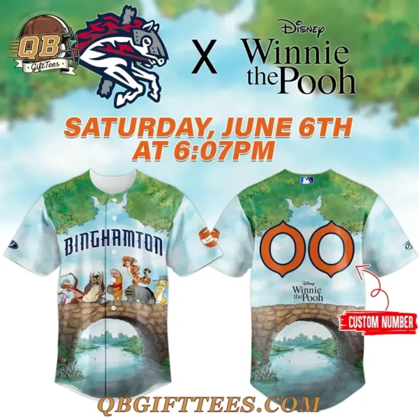 Binghamton Rumble Ponies x Winnie the Pooh 2026 Limited Edition Jersey