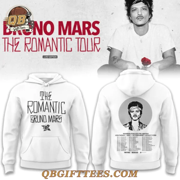 Bruno Mars The Romantic Tour 2026 Edition Black Hoodie