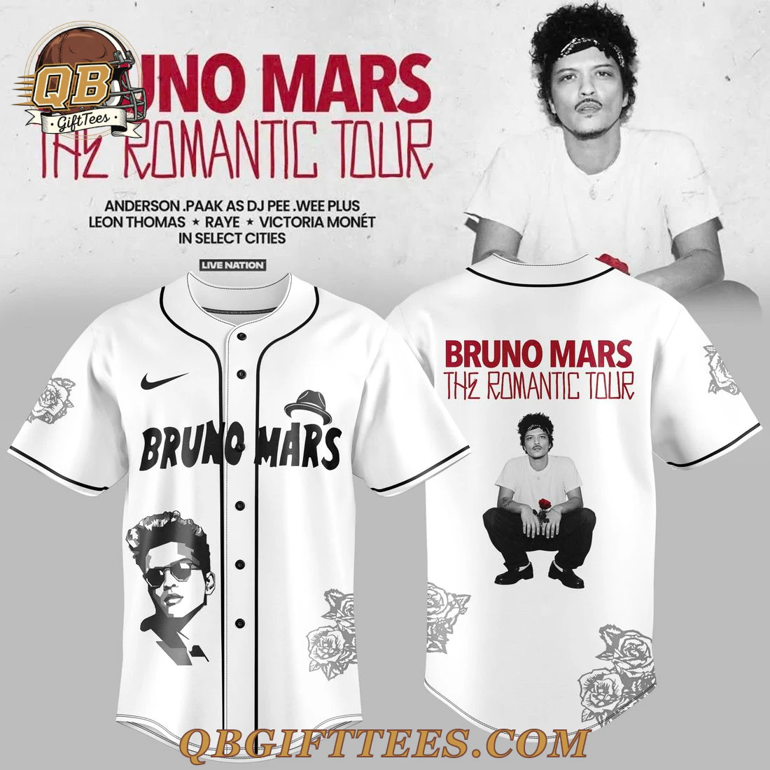 Bruno Mars The Romantic Tour 2026 Limited Edition Baseball Jersey Bruno Mars The Romantic Tour 2026 Limited Edition Baseball Jersey