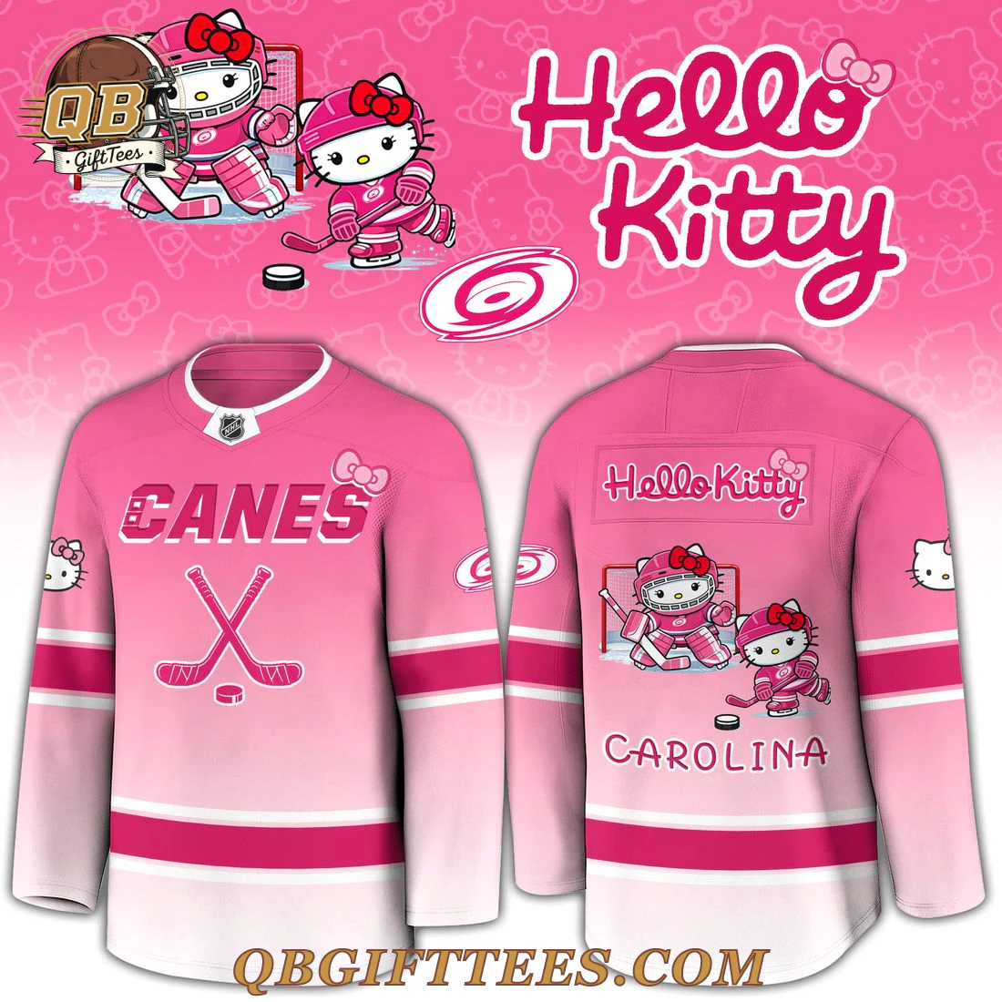 Carolina Hurricanes x Hello Kitty Hockey Jersey Carolina Hurricanes x Hello Kitty Hockey Jersey