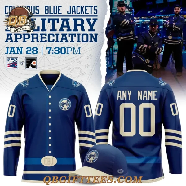 Columbus Blue Jackets Military Appreciation Night 2026 Edition Custom Name Jersey