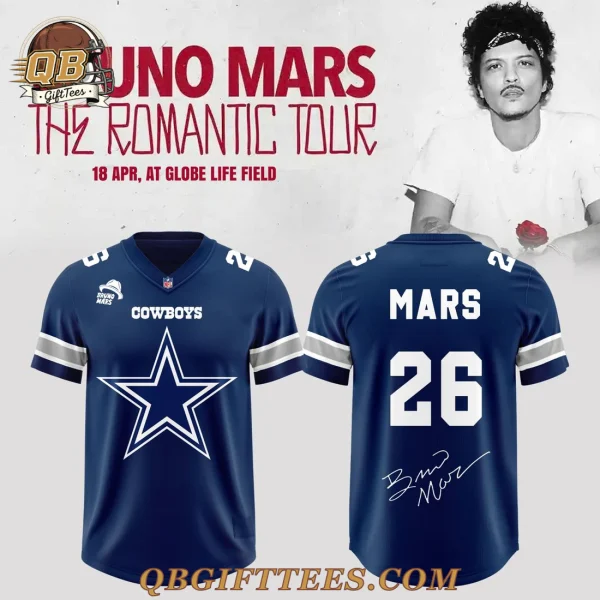 Dallas Cowboys X BRUNO MARS The Romantic Tour 2026 Edition Football Jersey