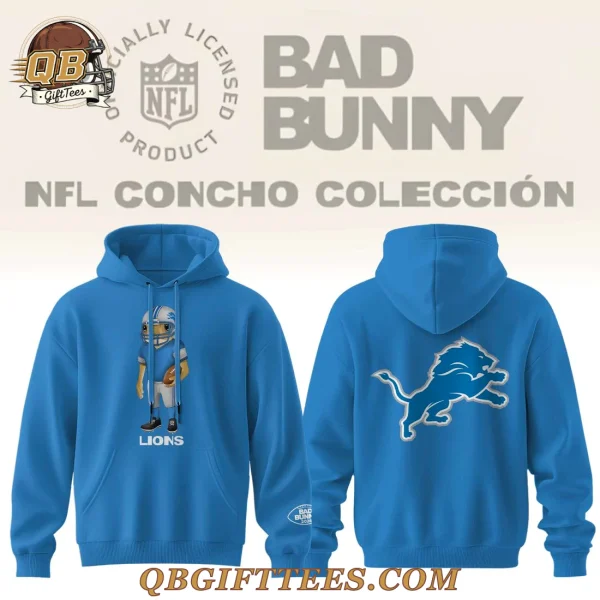 Detroit Lions x Bad Bunny Edition Blue Hoodie