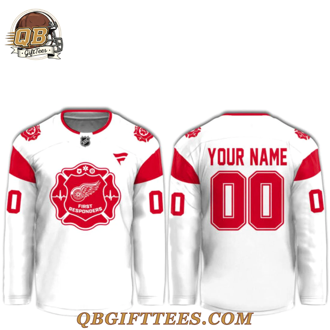 Detroit Red Wings First Responders Night Edition Custom Name Jersey Detroit Red Wings First Responders Night Edition Custom Name Jersey