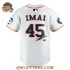 hou imai 45 signature white special edition baseball jersey 3.webp