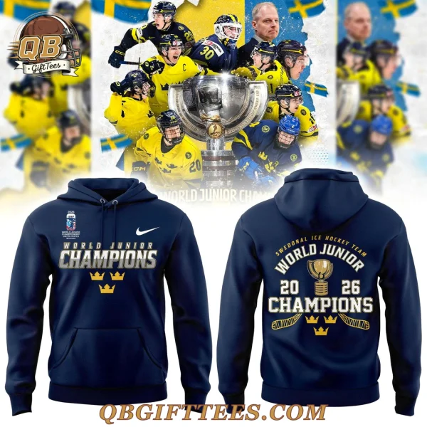 IIHF World Junior Champions Sweden National 2026 Hoodie