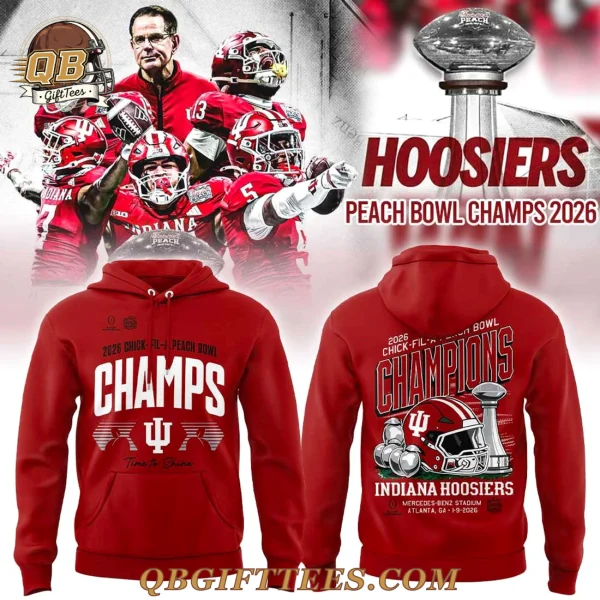 Indiana Hoosiers 2026 Peach Bowl Champions Edition For Fan Hoodie