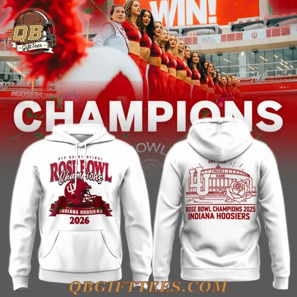 Indiana Hoosiers Bison Rose Bowl Champions 2026 Edition For Fan Hoodie