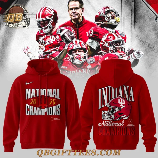 Indiana Hoosiers Football 2025/26 National Champions Red Hoodie