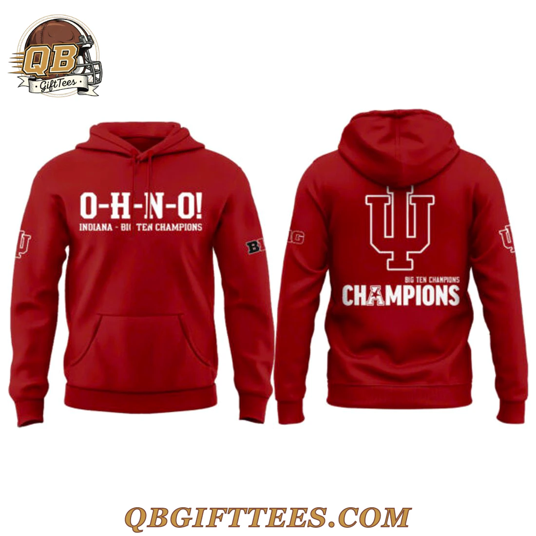Indiana Hoosiers Football O-H-N-O Champions Hoodie Indiana Hoosiers Football O-H-N-O Champions Hoodie