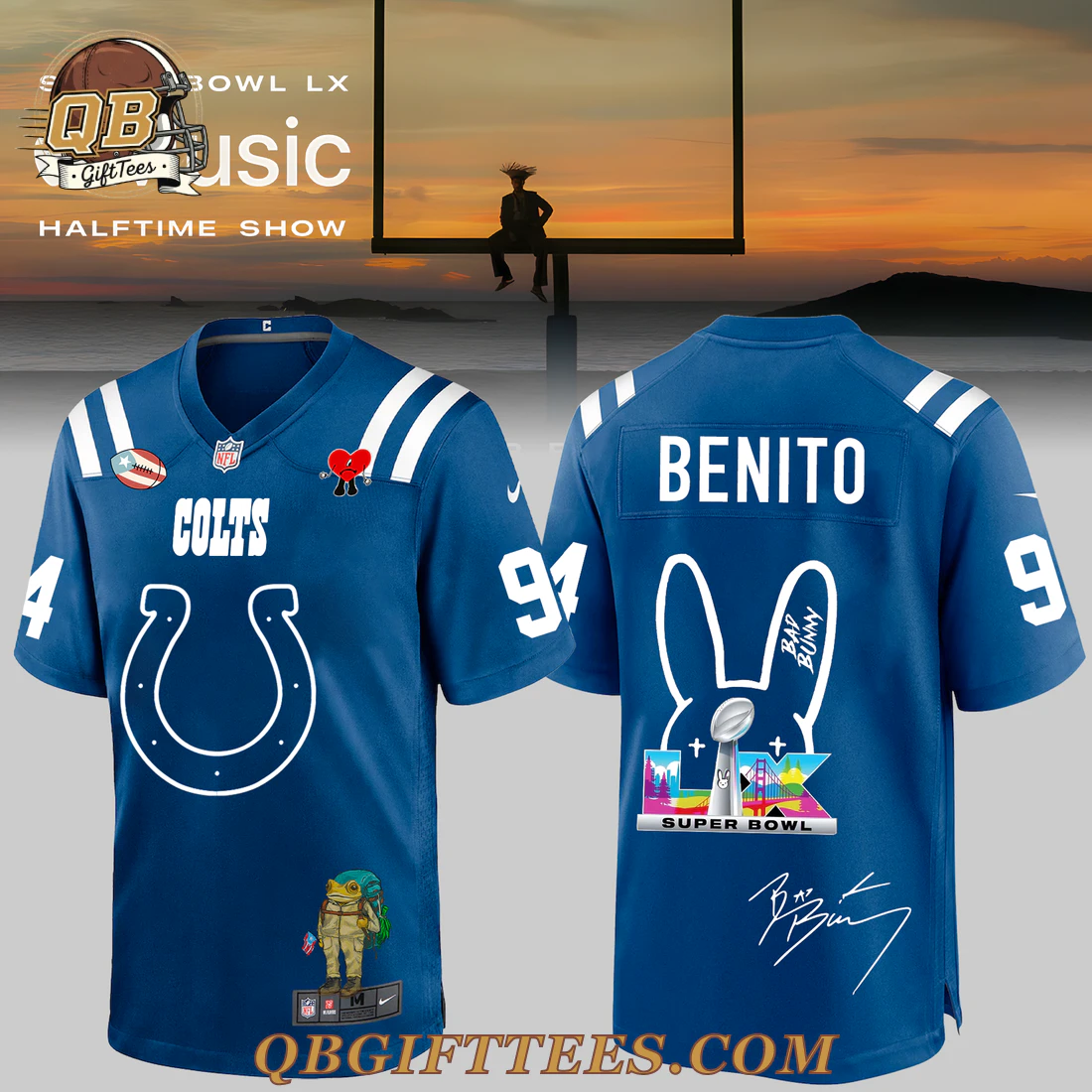 Indianapolis Colts x Bad Bunny Super Bowl Football Jersey Indianapolis Colts x Bad Bunny Super Bowl Football Jersey
