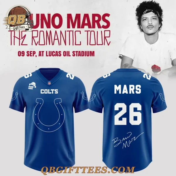 Indianapolis Colts X BRUNO MARS The Romantic Tour 2026 Football Jersey