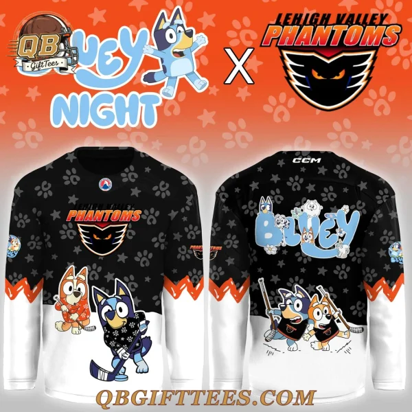 Lehigh Valley Phantoms x Bluey Night Limited Edition Hockey Jersey
