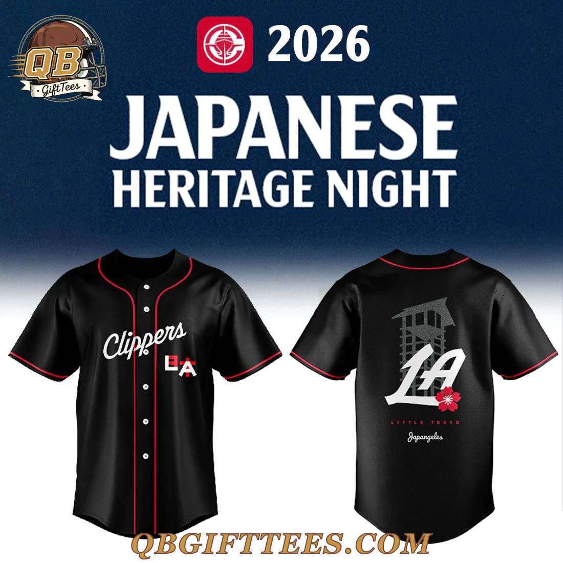 Los Angeles Clippers Japanese Heritage Night 2026 Limited Edition Baseball Jersey Los Angeles Clippers Japanese Heritage Night 2026 Limited Edition Baseball Jersey