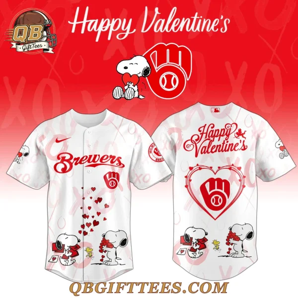 Milwaukee Brewers Happy Valentine 2026 Baseball Jersey