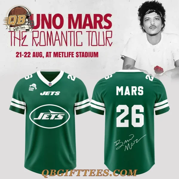 New York Jets X BRUNO MARS The Romantic Tour 2026 Football Jersey