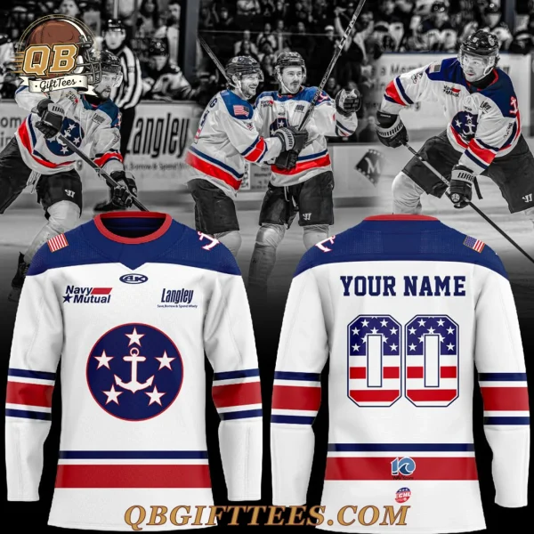 Norfolk Admirals Our Military Appreciation Custom Name Hockey Jersey