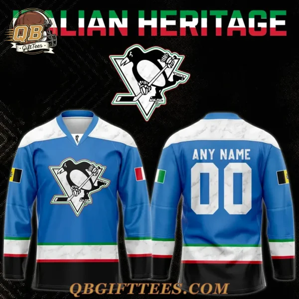 Pittsburgh Penguins x Italian Heritage Night Edition Hockey Jersey