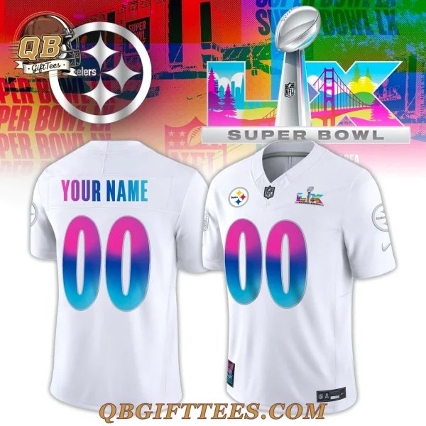 Pittsburgh Steelers Super Bowl LX White Football Jersey
