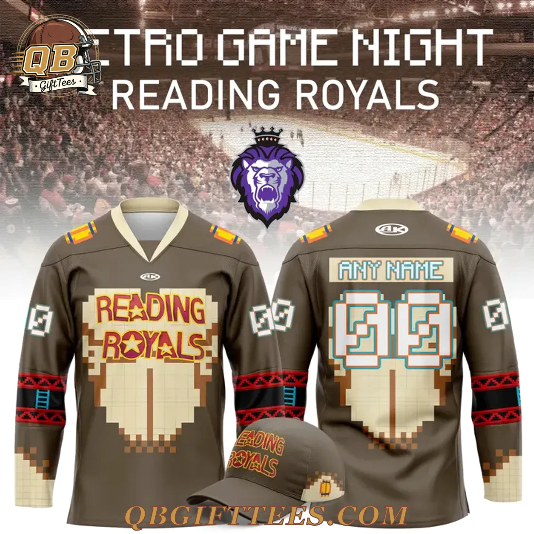 Reading Royals Retro Game Night 2026 Hockey Jersey Reading Royals Retro Game Night 2026 Hockey Jersey