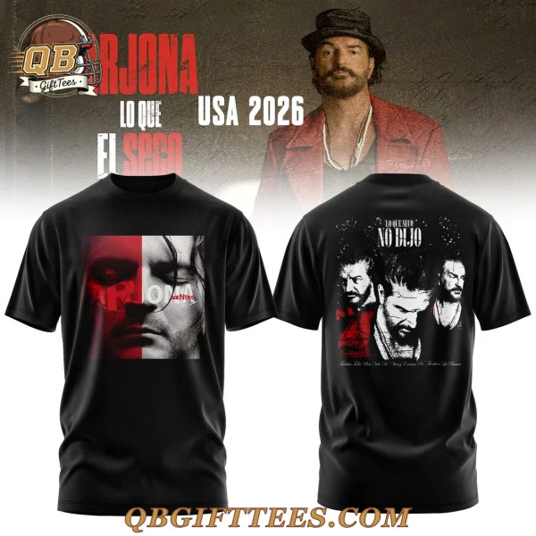Ricardo Arjona LO QUE EL SECO NO DIJO TOUR Black T-Shirt