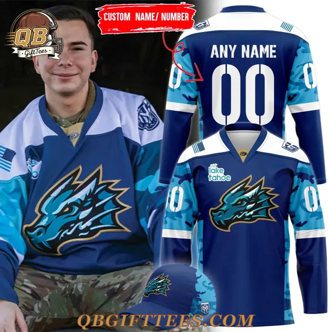 Tahoe Knight Monsters Military Appreciation 2026 Hockey Jersey Tahoe Knight Monsters Military Appreciation 2026 Hockey Jersey