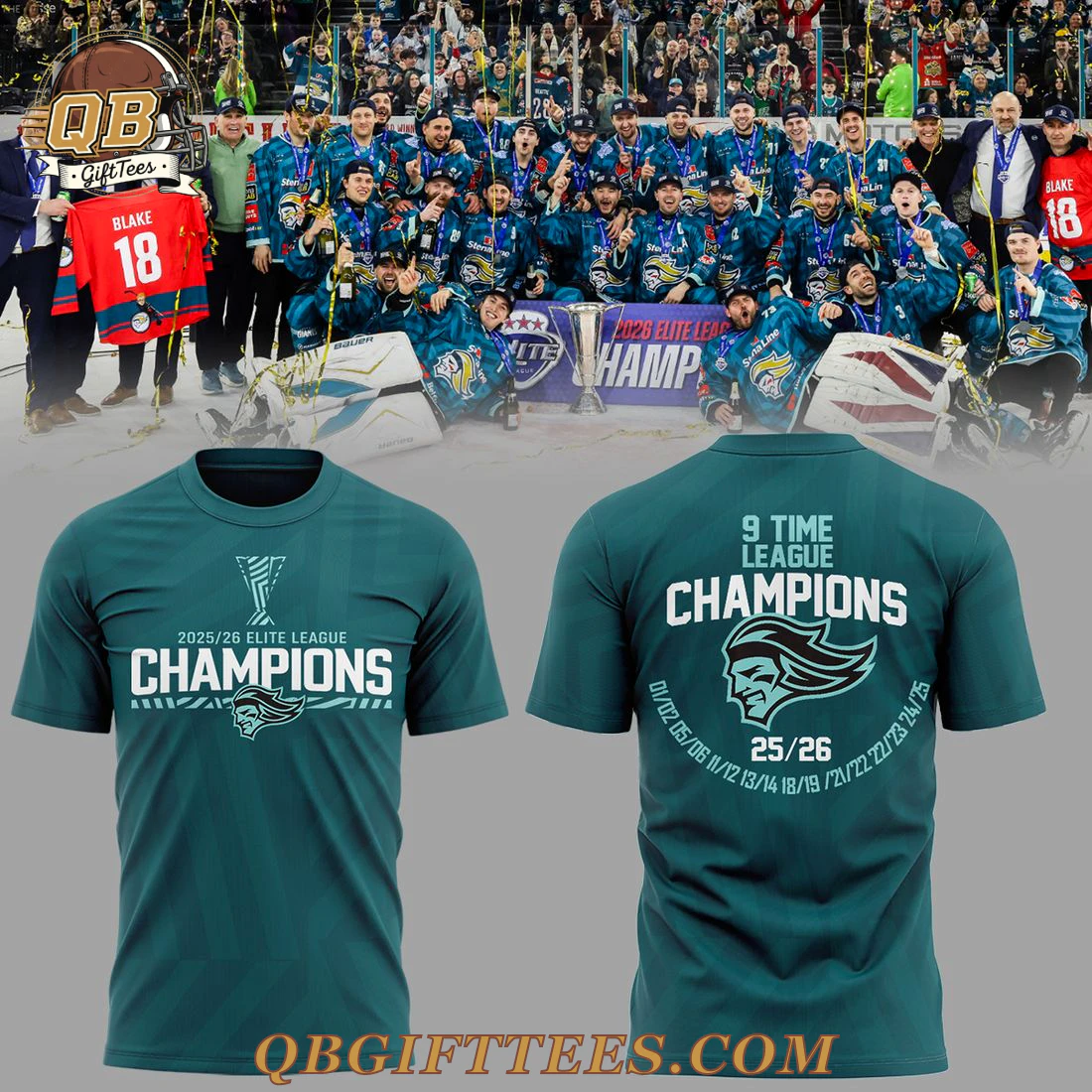 Belfast Giants Elite League Champions 2026 Edition T-Shirt Belfast Giants Elite League Champions 2026 Edition T-Shirt