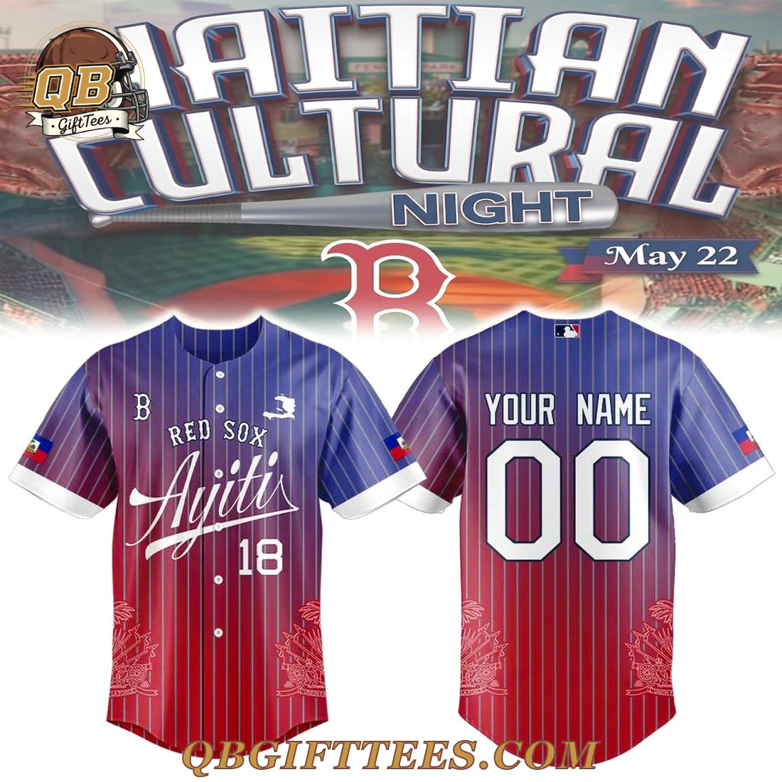 Boston Red Sox 2026 Haitian Heritage Celebration Night Baseball Jersey Boston Red Sox 2026 Haitian Heritage Celebration Night Baseball Jersey