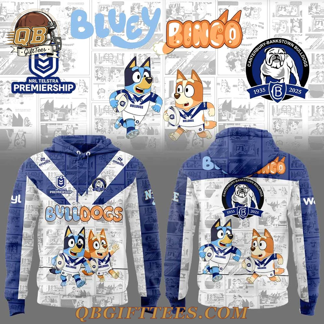 Canterbury-Bankstown Bulldogs x Bluey and Bingo 2026 Edition Hoodie Canterbury-Bankstown Bulldogs x Bluey and Bingo 2026 Edition Hoodie
