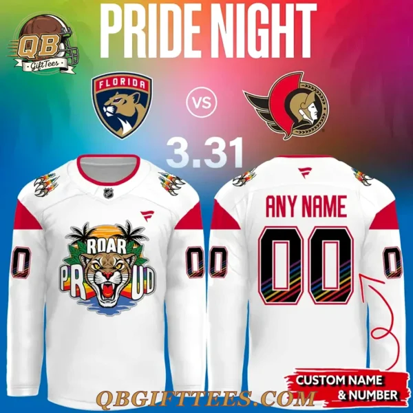 Florida Panthers 2026 Pride Night Edition Custom Name Hockey Jersey