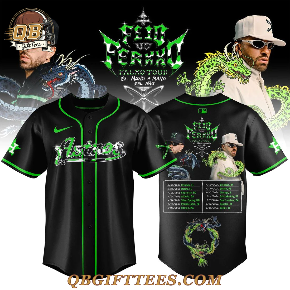 Houston Astros x FEID Falxo Tour 2026 Baseball Jersey Houston Astros x FEID Falxo Tour 2026 Baseball Jersey