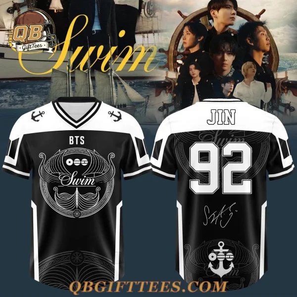 JIN BTS Swim Arirang Album Mixed Mesh Football Jersey