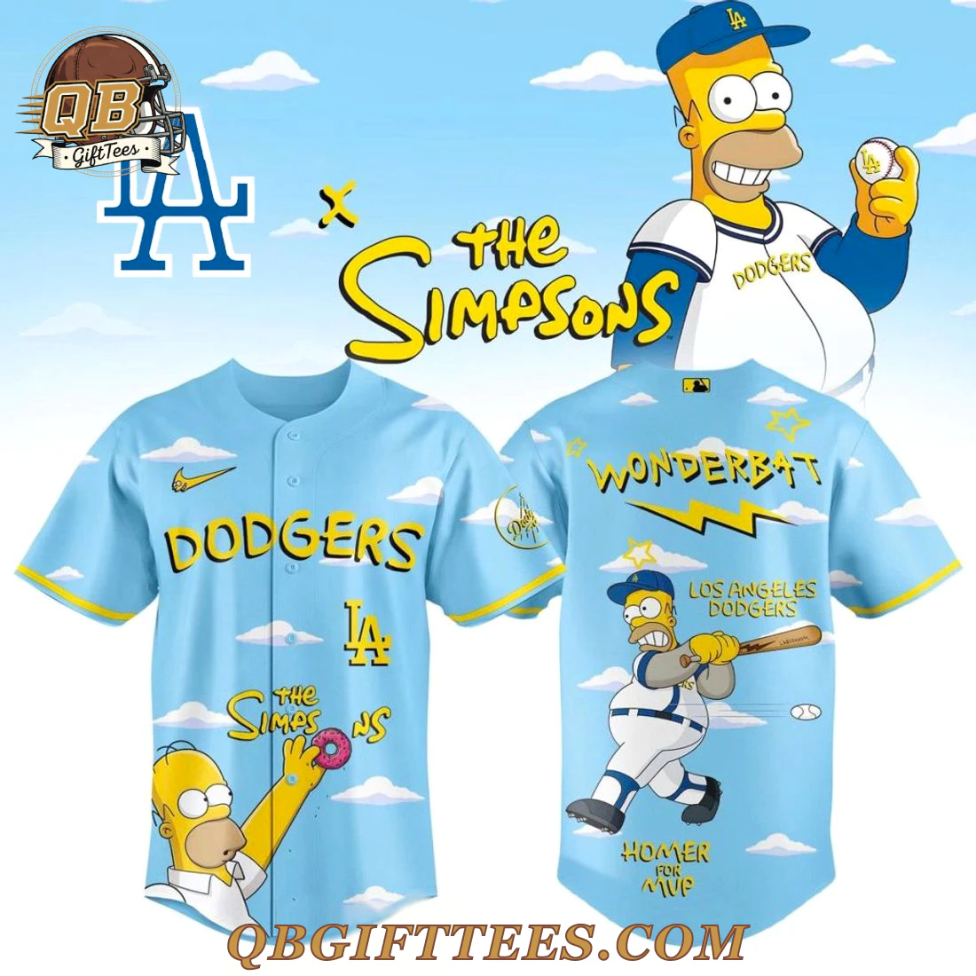 Los Angeles Dodgers x The Simpsons Night Baseball Jersey Los Angeles Dodgers x The Simpsons Night Baseball Jersey